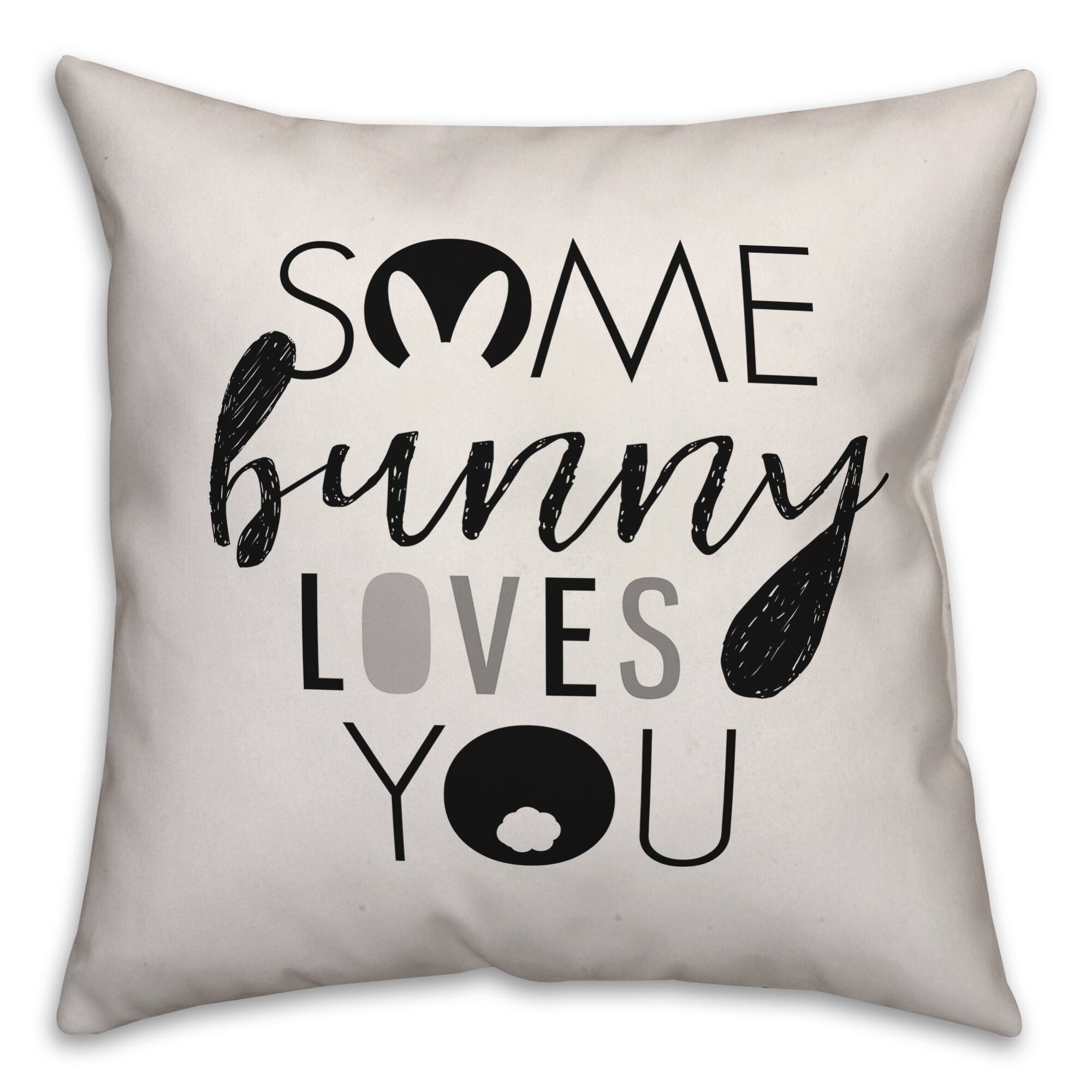Some Bunny Loves You Throw Pillow